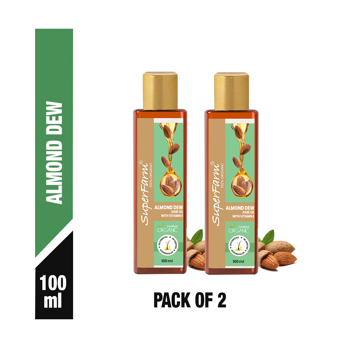 Superfarm Organic Almond Dew Hair Oil With Vitamin E
